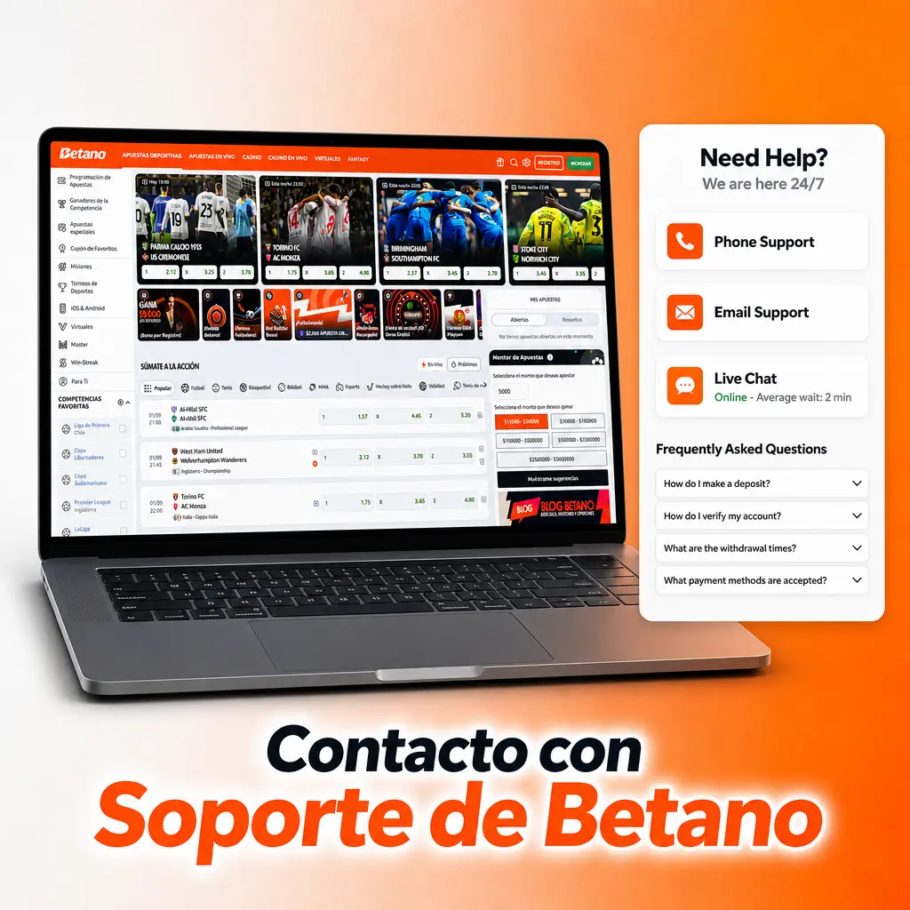 Contacto con Soporte de Betano