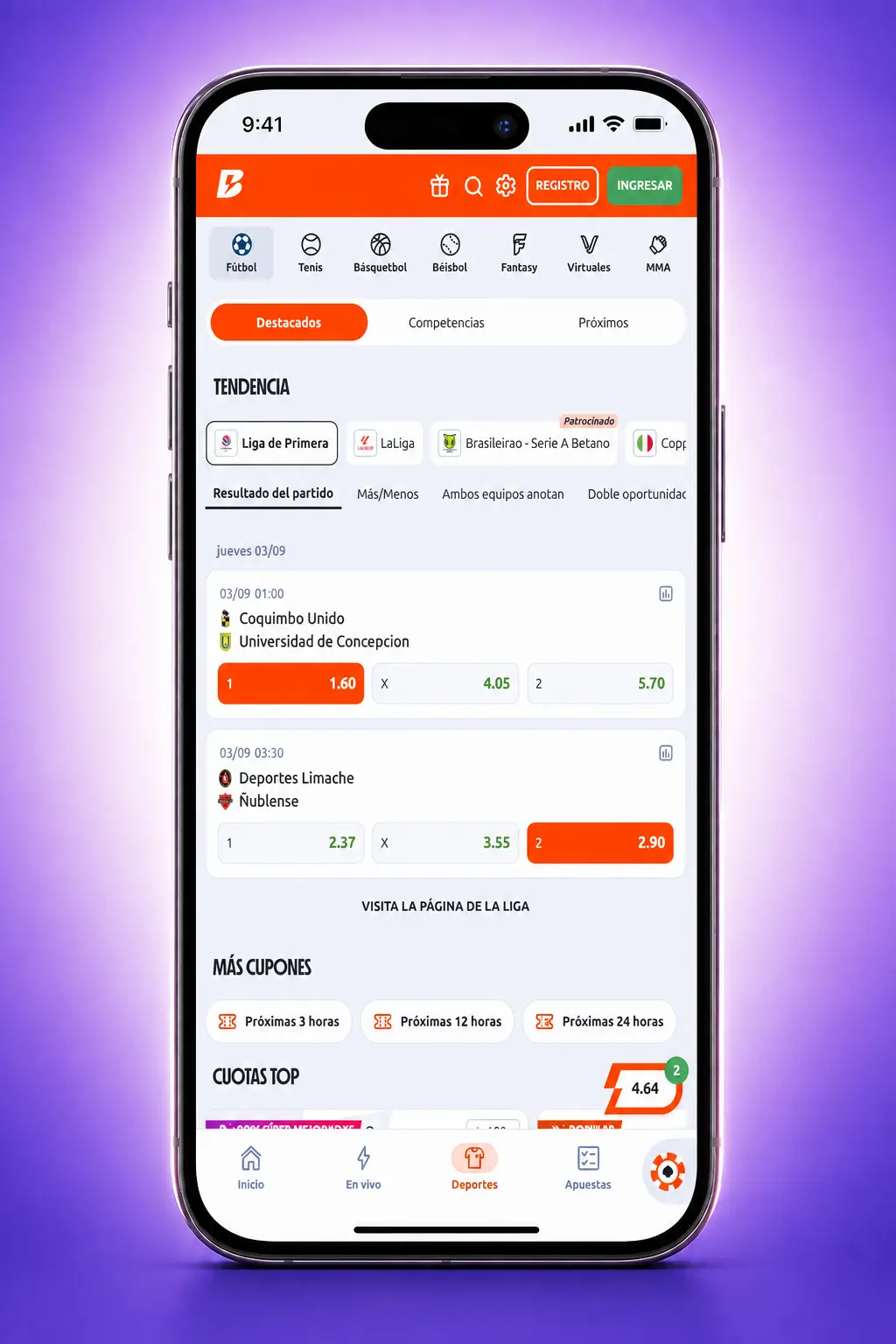 Hacer un depósito en Betano
