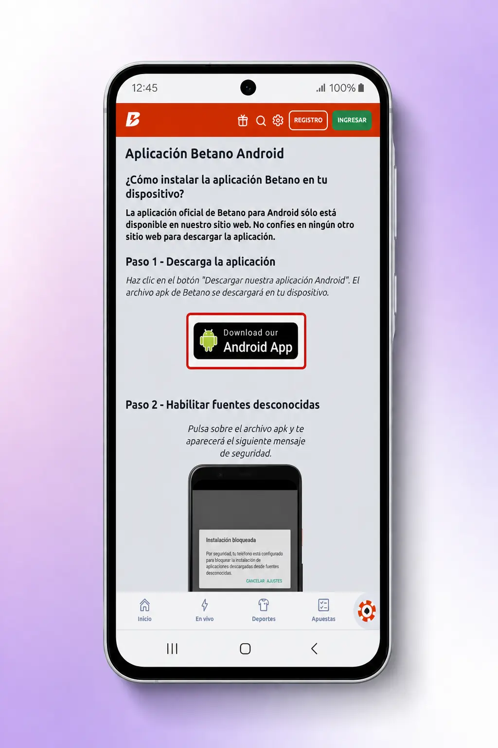 Paso 1: Presiona el botón de descarga